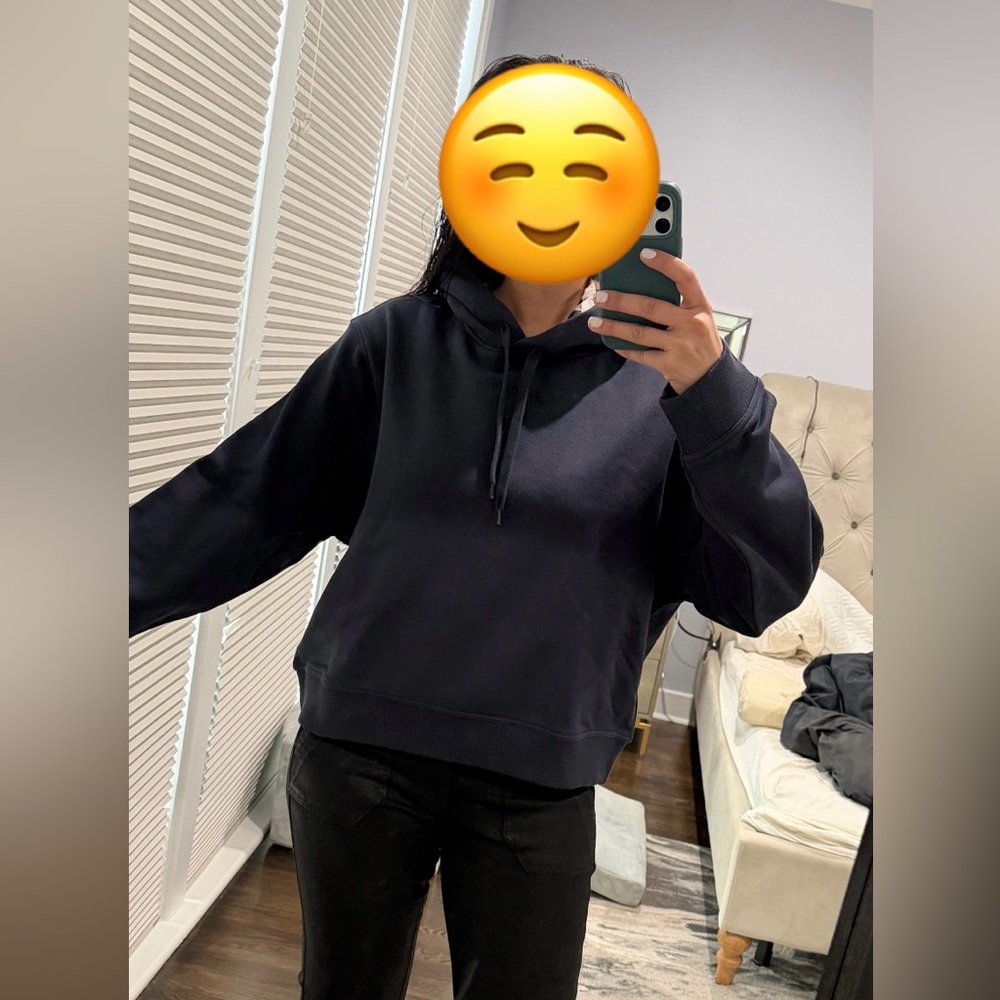 Navy Blue Burberry Talley Women's Hoodie - Picture 4 of 4